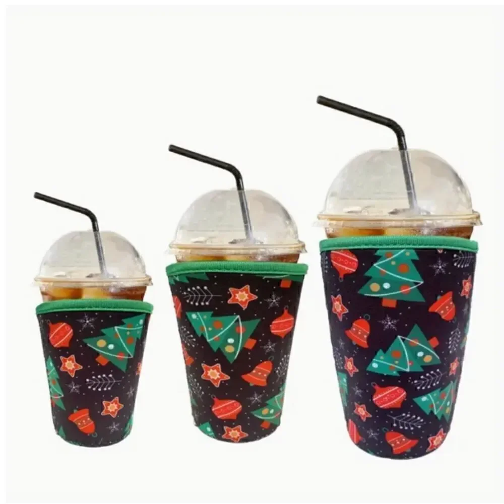 NEW! Trendy Set of THREE Neoprene Iced Coffee Sleeves Tall Grande Venti Starbuck